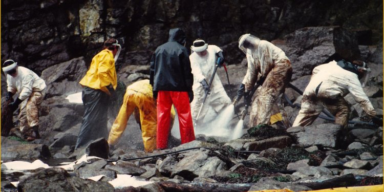 Exxon Valdez Oil Spill Clean-Up -- Kenai Peninsula/Gulf of Alaska July 1989