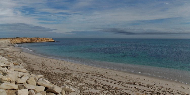 Mediterranean Sea from near Hergla, Tunisia - December 2013