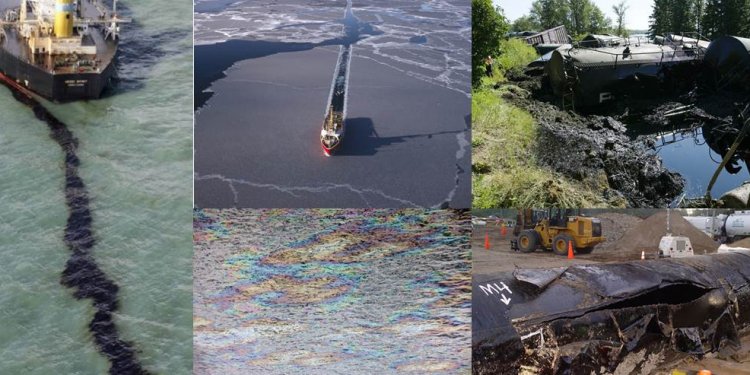 Oil spills everywhere