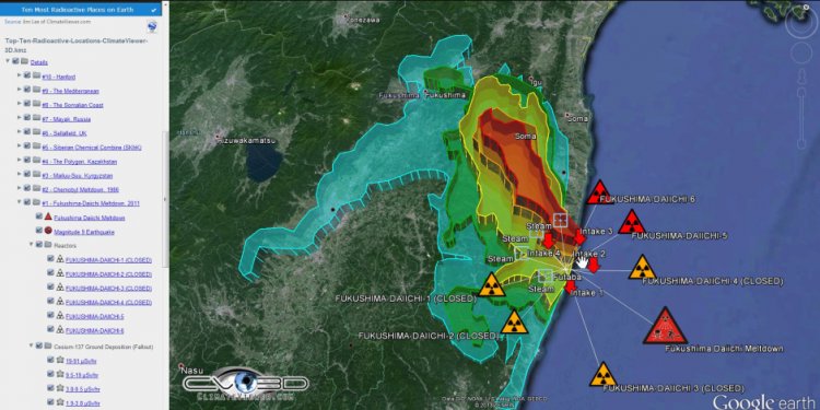 Cesium-137 ground deposition