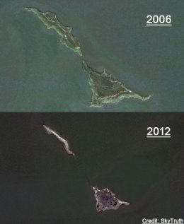 pre and post Barataria Bay island