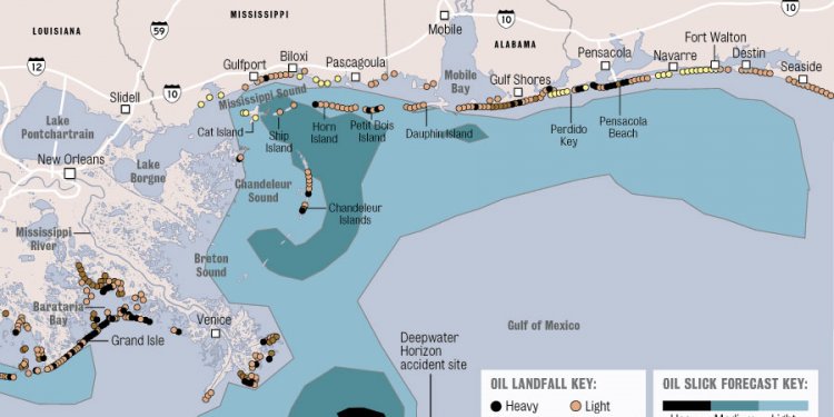 Deepwater Horizon oil spill map