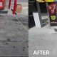 Cleaning oil spills on Concrete
