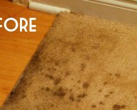 Oil spill on carpet